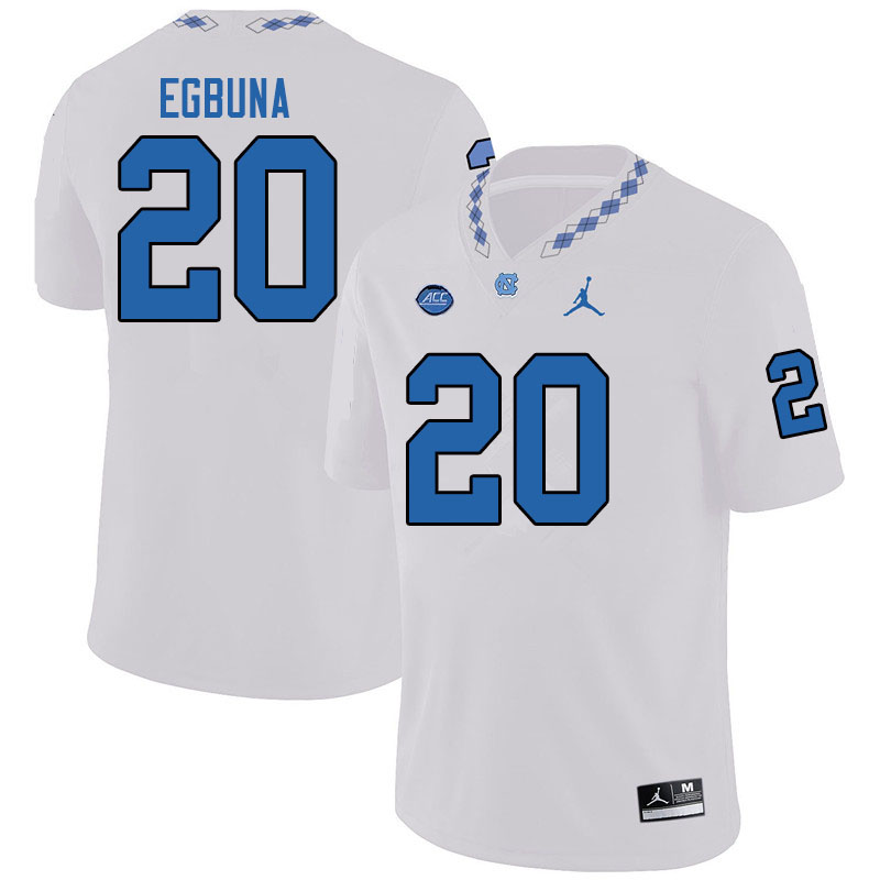 Jordan Brand Men #20 Obi Egbuna North Carolina Tar Heels College Football Jerseys Sale-White